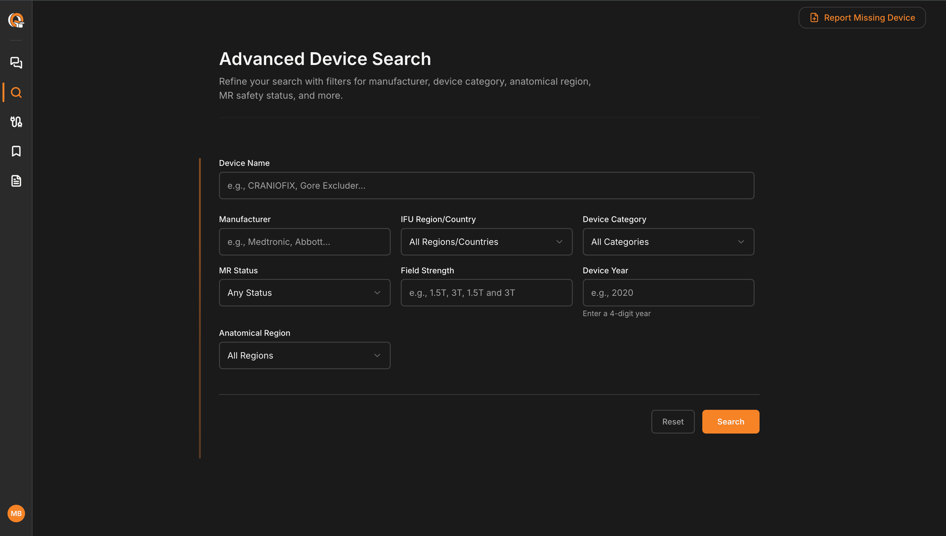 Active Implant Tool workflow view